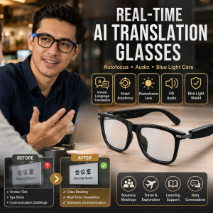 Smart AI Translation Sunglasses Real-Time Zoom Color-Changing Intelligent Glasses Long Battery Life Wireless Headphone