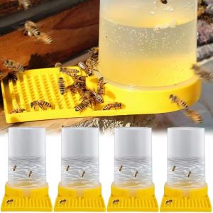 Detachable Poultry Waterer - Bees Drinking Tray with Water Tank - Beekeeping Feeder - Birds Watering Station - Garden Insect Dispenser
