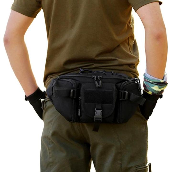 Big bag and lock Mens Tactical Multifunctional Sports Waist Bag
