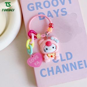 Fashion ins 3D Doll Hello Kitty Kuromi Dog Cartoon Sweet Cute Mobile Phone Universal Anti-lost Circle Hanging Bag Pendant Bracelet Ring Lanyard Decoration Accessories For iPhone OPP VIV Xiaomi Redmi Huawei Infinix Samsung Galaxy