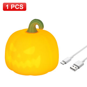 Halloween Pumpkin Lamp Super Soft Silicone Pumpkin Lamp Kids Toy Gifts Safety Portable Pumpkin Light for Bedroom Halloween Decor2026