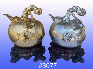 ส้มเงินส้มทอง ทําจากเรซิน 25x20x38cm ของศิริมงคล ประดับบ้าน #3077
