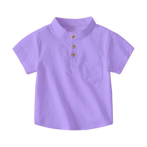 Soffny Boy Formal Shirt Short Sleeve Casual Regular Baby Boys Shirts Kemeja Polo