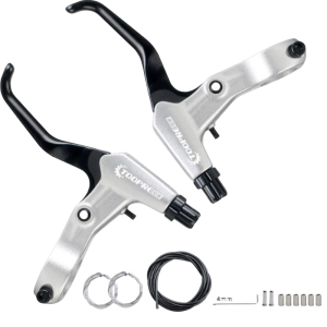 Universal 22.2mm Brake Handle Kit with Pre-Lubricated Cable&Housing Easy Installation Bicycle Brake Lever 2PCS for MTB