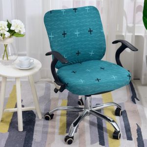 KINGTR 2pcs/set Universal Back Cover Home Anti-dirty Elastic Chair Cover Office Chair Seat Cover Computer Chair