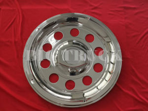 LORRY TRUCK CHROME REAR WHEEL COVER TYRE RIM FOR EUROPEAN PRIME MOVER UNIVERSAL 22.5 inch#rimcover #caprim #accessory #rim #deepercap #wheelrim #hubcap #tirerim #covers
