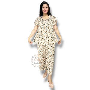 Oneset Fuji Rayon Motif Bunga All Size