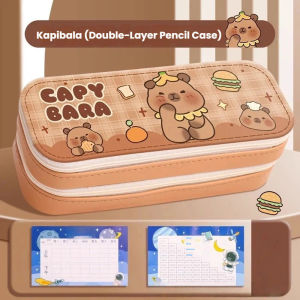 Portable Pencil Case Large Capacity Multi-function Storage Box Double-Layer Waterproof Stationery Box Student School Supplies