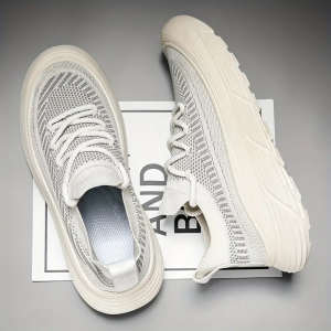 Sepatu Sneaker Slip On Tali Pria Casual Sepatu Cowok Slip On Kasual Hitam Keren Ringan Anti Slip