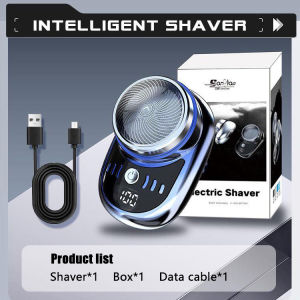 👍Clean and residue-free👍 Electric razor Shaver for man Mini electric shaver Dry/Wet Battery level display 60-90 minutes Gift USB Charging Electric shaver for men Portable Electric Razor Mens Shavers