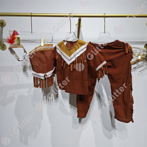 Philippine Igorot Costume for Kids Boy Native Indian Cosplay for Girl Halloween Buwan ng Wika Set