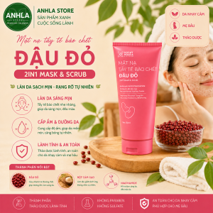Mặt Nạ Tẩy Da Chết Đậu Đỏ 2in1 Cỏ Cây Hoa Lá 150g – Tác Động Kép Tái Tạo Da Tẩy Tế Bào Chết Dịu Nhẹ Dưỡng Sáng Mịn & Mờ Thâm Sạm