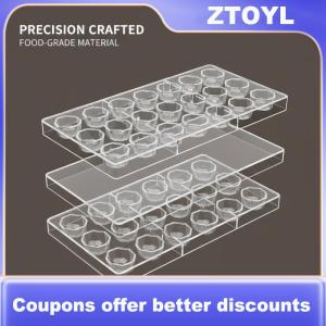 【ZTOYL】 Professional Plastic Chocolate Mold Transparent Handmade Sphere Chocolate Tools DIY Cake Mold Dessert Pudding