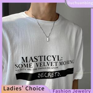 [COD] liuchuanbing Jewellery Creative Men Necklace Cool Geometric Necklace Titanium Clavicle Chain Boyfriend Gift Color Bricks Punk Couple Necklace