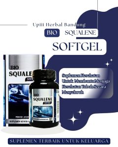 Bio Squalene Softgel Omega 3 Vitamin Otak Minyak Hati Ikan Hiu Fish Oil Untuk Anak dan Dewasa Asli 100% Original