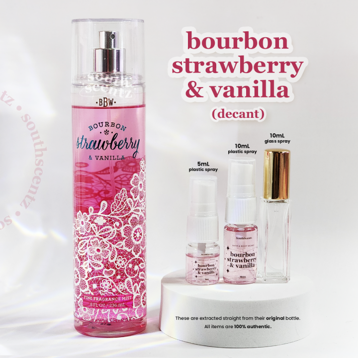 Vanilla Scent Bourbon Strawberry And Vanilla Bath And Body Works