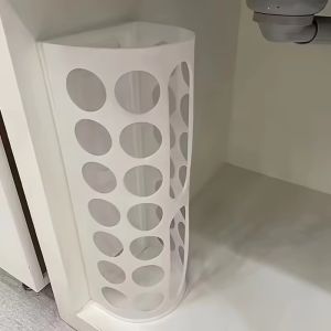 MIRELAE Wall-Mounted Garbage Bag Storage Holder Plastic Stackable Garbage Bag Dispenser Creative Reusable Trash Bag Holder Home Organization