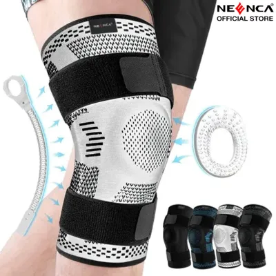 NEENCA Bandage Knee Brace Support Compression Sleeve with Side Stabilizers and Patella Gel for Knee Pain Meniscus Tear ACL MCL Injury Recovery