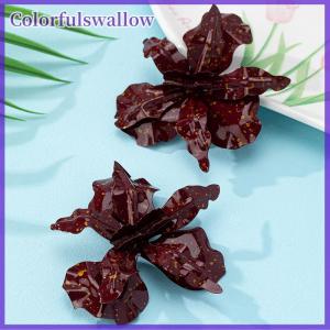 Colorfulswallow Pleated irregular Flower Earrings đối với phụ nữ retro thanh lịch thời trang Tính khí tai phụ kiện thời trang Wedding party Jewelry Quà Tặng