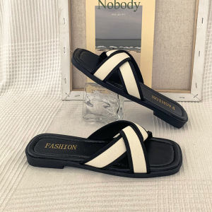 [FreeShipping] High-end flat sandals for women summer outdoor wear 2026 new model beach shoes for going out to the seaside