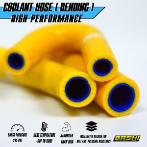 BASHI SELANG RADIATOR SET TEKUK HONDA VARIO 125/150 PCX/ADV COOLANT HOSE IMPORT TAHAN PANAS RACING BALAP HEAT PROTECTION