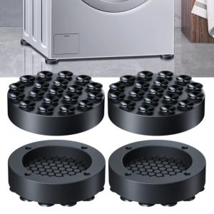 DYT Phụ Kiện Giá đỡ giảm chấn Miếng Lót Chân máy giặt Đệm chân đồ nội thất Phổ thông Miếng đệm hỗ trợ máy giặt Thảm chống trượt không ồn Chống trượt Đế đỡ tủ lạnh