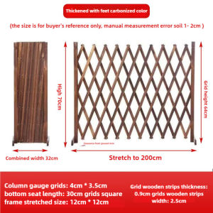 Retractable Wooden Fence for Garden Home Safety Fence Adjustable Anti-Corrosion Decorative Wooden Guardrail for Dogs Cats Multifunctional Easy to Install Pet Barrier for Outdoor Indoor Use Pagar Rumah