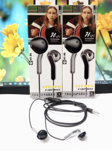 Handsfree Transparan HT-05 + MIC Stereo Earphone Hifi Extra Bass Headset