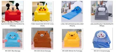 Cartoon Childrens Folding Sofa Bed Nap Cute Kindergarten Baby Small Sofa Lazy Seat Removable and Washable 3-layers