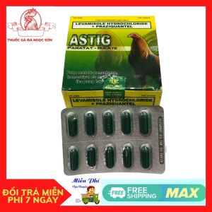 ASTIG Cho Gà Đá 10 VIÊN Giúp Xổ 99% Các Loại Giun Sán và Không Gây Sốc Khô Gà.tẩy giun gà đá.