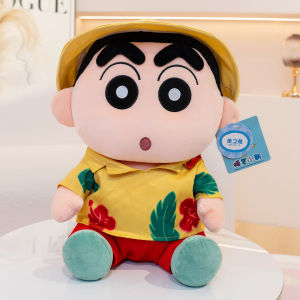 Genuine Crayon Shin-chan Adorable Plush Toy Cartoon Doll Crayon Shin Chan Summer Beach SeriesStuffed Figure Bedroom Decor Soft Cuddly Pillow Anime Character Collectible Toy
