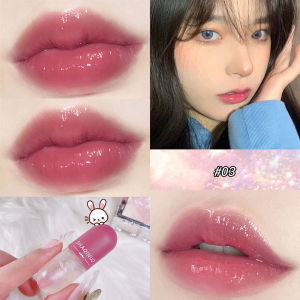 3-Color Lip Gloss Color Change Jelly Lip Gloss Transparent Glass Lip Oil Moisturizing Glitter Liquid Lipstick Lip Cosmetics