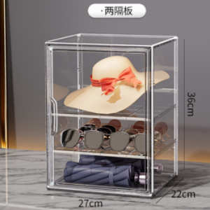 Purse Organizer for Closet Clear Acrylic Display Case Handbag Storage Organizer Box with Magnetic Door Stackable Storage Bins with Dustproof Lid for Book Toys Shoes Cosmetic Collectibles