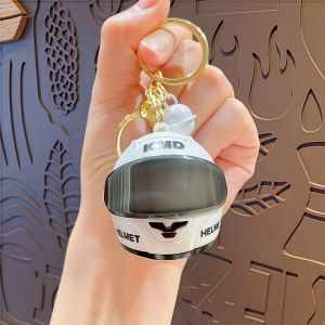 DSUOVT Cool Light-up Helmet Keychain Realistic Lightweight Helmet Bag Charm Unique Versatile Mini Night Light Pendant Key/Backpack Decor