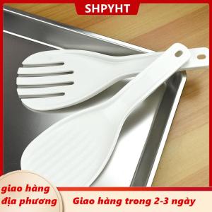 [COD] SHPYHT Giao hàng địa phương Lớn gạo muỗng nhựa bữa ăn muỗng không dính nhà bếp tiện ích tay cuộn thìa gạo xẻng nhà bếp cung cấp dày gạo ngã ba