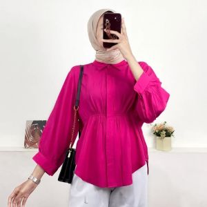 AIKO SHIRT BLOUSE / KEMEJA KERUT DEPAN / KEMEJA WANITA