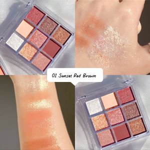 [BPOM] Eyeshadow Transparent 9 Color Matte Glitter Pigmented Tahan Lama