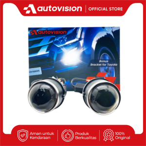 Foglamp BiLED 75W 3-Color Blue Lens + Toyota bracket 3.0"