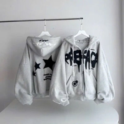 Áo Khoác Hoodie Zip Nam Nữ  Nỉ Bông Chữ Thêu  Form   Unisex Thời Trang Hót 2024