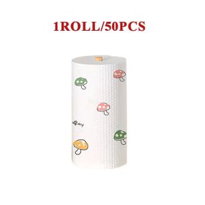 【BUY 5 TAKE 5】500Pcs Thickened Kitchen Tissue Paper Disposable Lazy Rag Paper Kitchen Oil Absorbent Paper Towels Wet and Dry Cleaning Cloth Absorbent Dish Towel Kitchen Bathroom Multipurpose Cleaner Rag Towels
