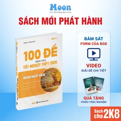 Sách bộ đề minh hoạ môn Ngữ Văn 100 đề Văn ôn thi tốt nghiệp THPT 2026