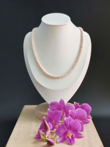[ Woosilver ] Vòng Cổ Trai Bắp Ánh Hồng Nhẹ - Secondhand - NTB286