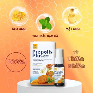Xịt Họng Keo Ong Vitara Propolis Plus 12ml Nhập Thái – Hỗ Trợ Chăm Sóc Cổ Họng Và Khoang Miệng