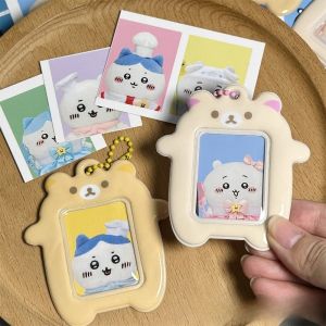 Kawaii Rilakkuma Card Holder Kpop Photo Photocard Organizer Idol Photo Cards Display Supplies Photo Protector Sleeve Student Stationery