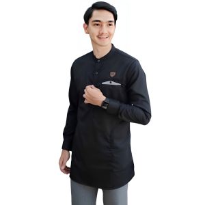 Koko Kurta Pria Muslimin Dewasa Polos Lengan Panjang Pakistan Katun