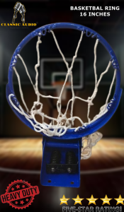 Classic Audio Basketball Ring With Spring 16 inches (Heavy Duty) (Original)