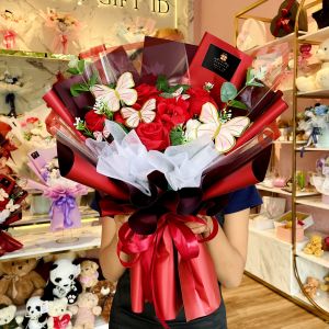 Buket Bunga Valentine  Kado Ulang Tahun Anniversary Hadiah Wisuda Kado Valentine