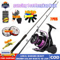 Pancingan 1 Set Lengkap Pancing Dan Memancing Set 1.8M 2.1M Pemintalan Memancing Rod Dengan 5.0:1 Rasio Gear 12 + 1BB Pemintalan Memancing Pening Combo Set Telescopic Carbon Fiber Fishing Rod Set Untuk Carp Bass/pancing 1 set lengkap kuat. 