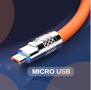 Kabel Data Charger Super Fast Charging 120 Watt | 120W - 6A Type C / Micro USB / Iphone Lightning iOS - Android Cable Data Garansi Original Bahan Silikon Tebal Gaming Viral