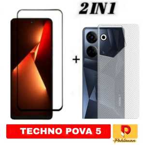 PROMO PAKET 2 INC 1 Tempered Glass TECNO POVA 5 / TECNO POVA 5 PRO / TECNO POVA Anti Gores Kaca Screen Protector